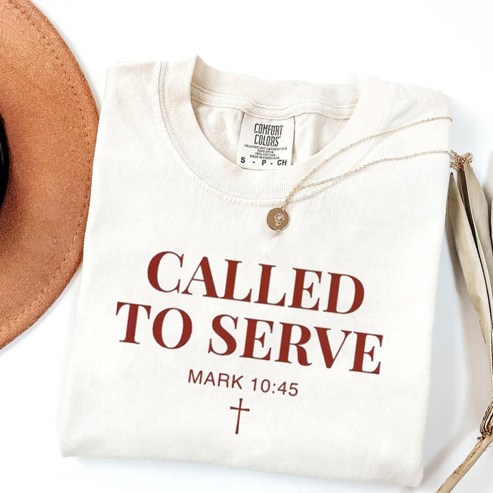 Called To Serve Comfort Colors® Shirt, Bible Verse Tee, Christian Shirt, Faith Based Apparel, Religious Gift, Church Group Tee
